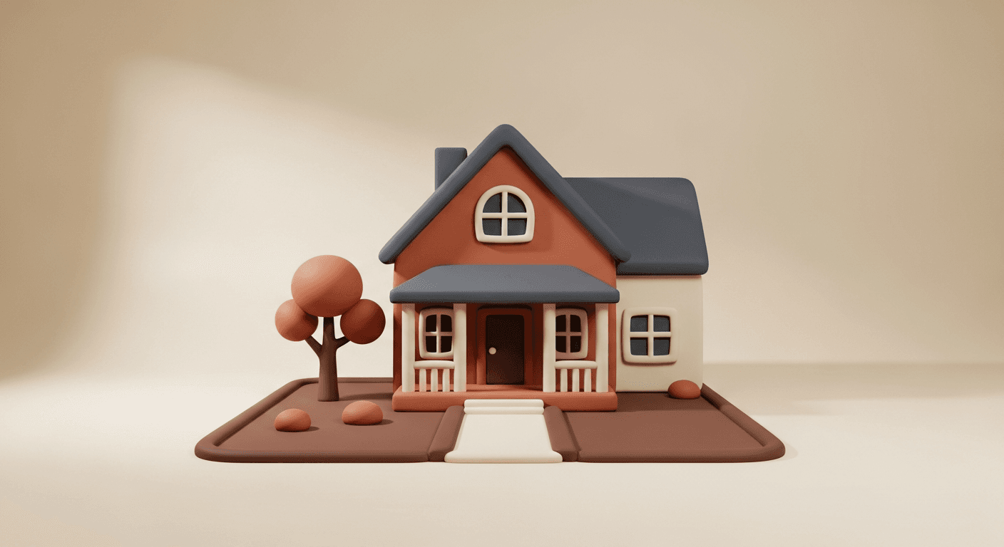 Clay detached house representing an Edmonton new build