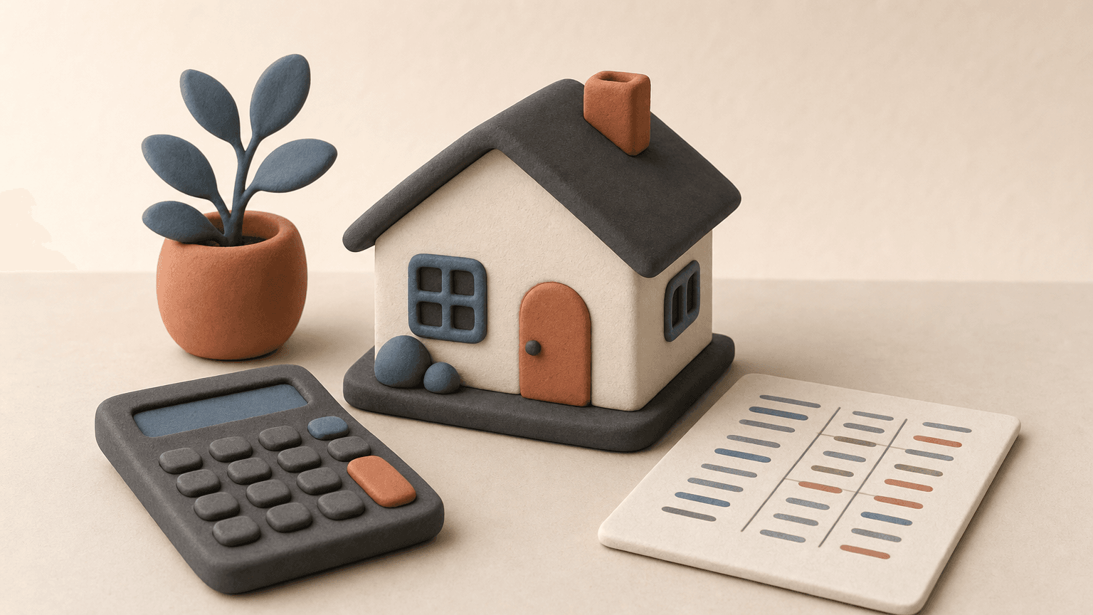 Investor reviewing rental property numbers at a kitchen table