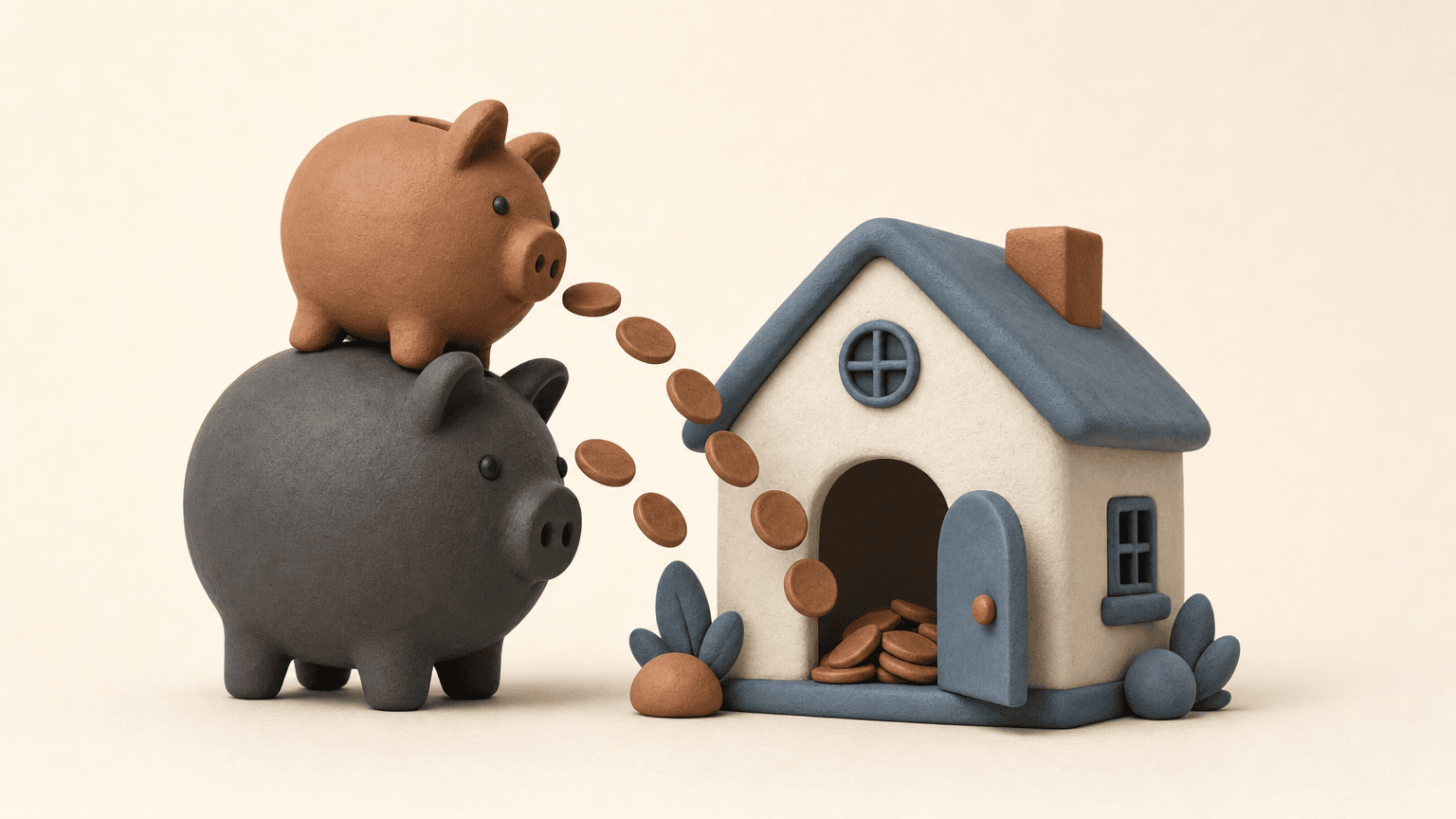 Two stacked tax accounts funding a house down payment