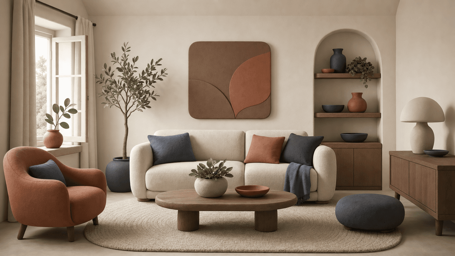 Staged Edmonton living room ready for sale