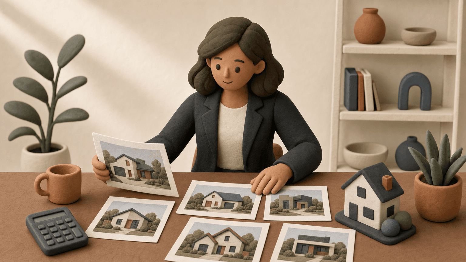 A REALTOR reviewing recent home sales on a desk
