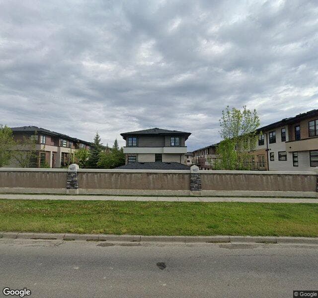 Street view of 160 Aspen Hills Villas SW, Calgary