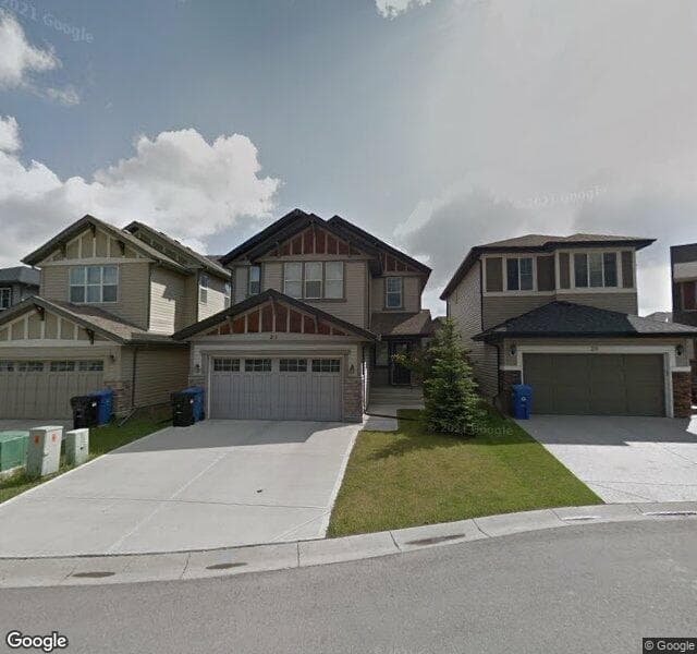Street view of 215 Chaparral Valley Terrace SE, Calgary