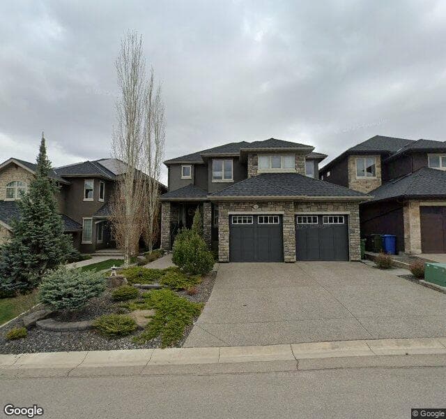 Street view of 134 Evergreen Mount SW, Calgary