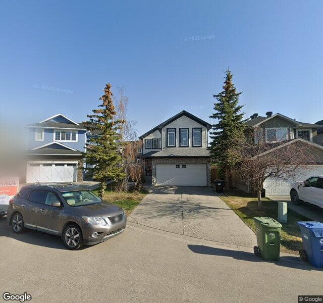 Street view of 214 Saddlecreek Court NE, Calgary