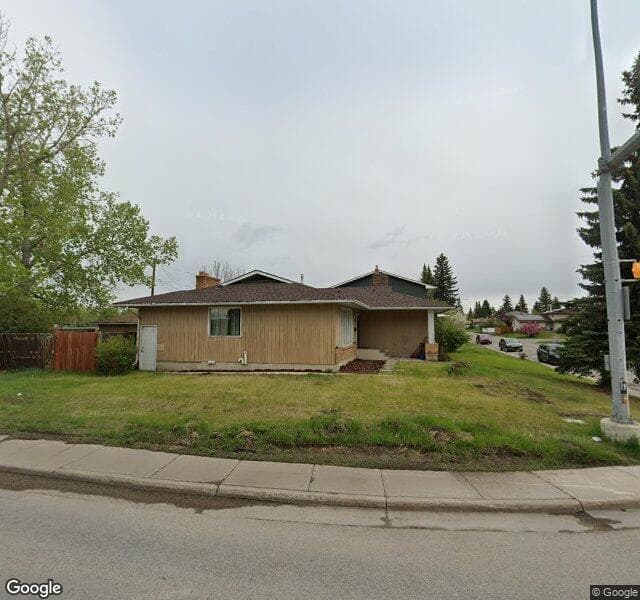 Street view of 13275 Lake Lucerne Road SE, Calgary