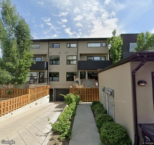 Street view of 1-1308 Gladstone Road NW, Calgary