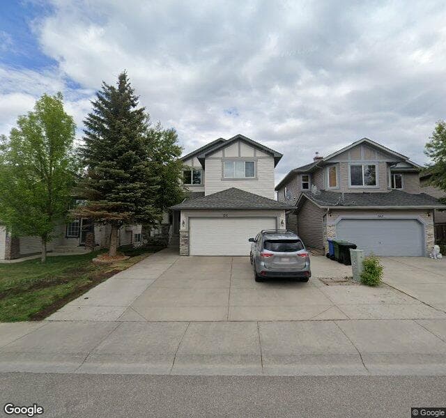 Street view of 166 Panamount Street NW, Calgary