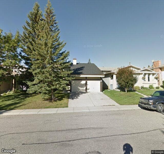 Street view of 152 Woodglen Way SW, Calgary