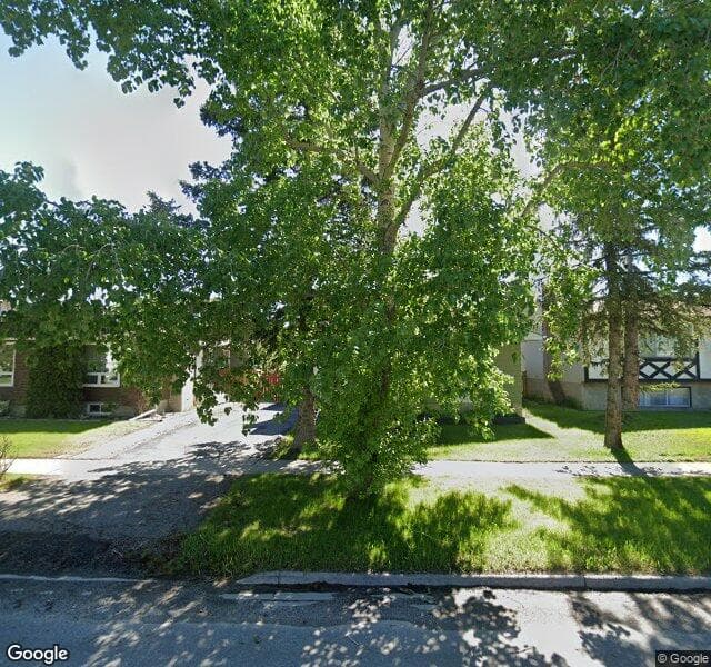 Street view of 10520 Oakfield Drive SW, Calgary