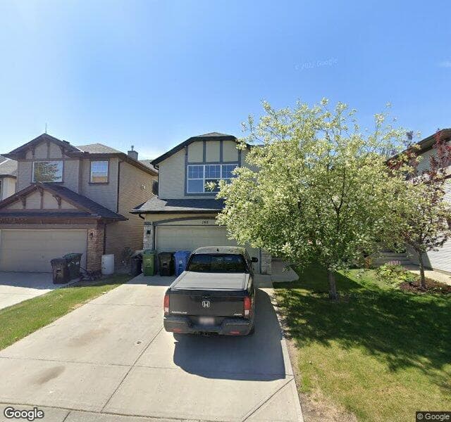Street view of 168 Cougarstone Court SW, Calgary