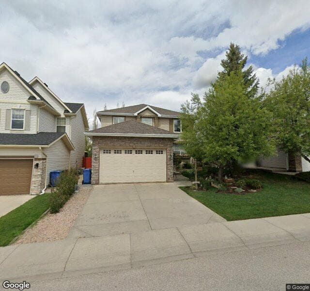 Street view of 26 Rockbluff Close NW, Calgary