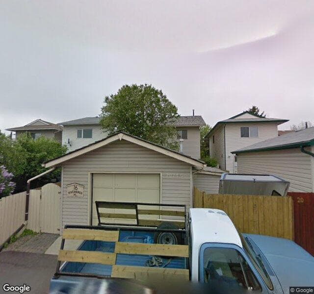 Street view of 16 Riverbirch Place SE, Calgary