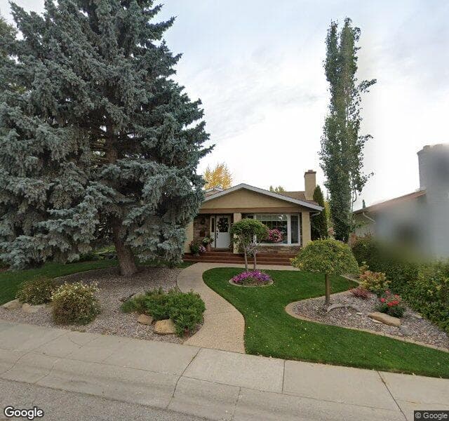 Street view of 144 Cedarpark Green SW, Calgary