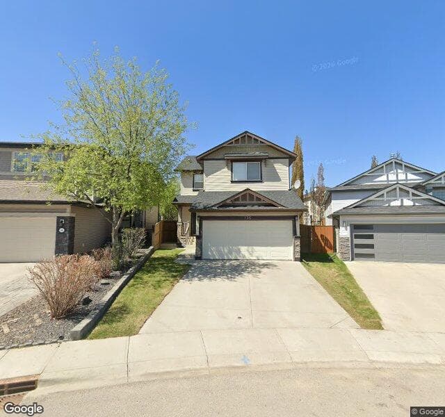 Street view of 136 Panamount Lane NW, Calgary