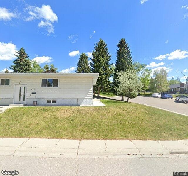 Street view of 116 Dalgetty Bay NW, Calgary