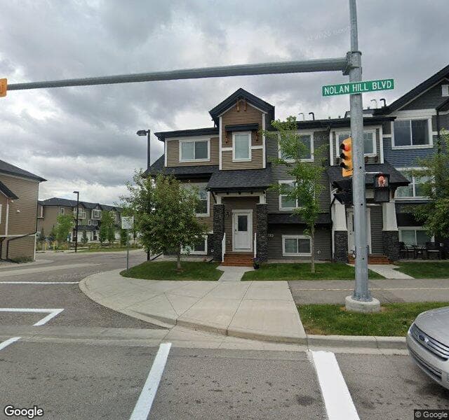 Street view of 124 Nolan Hill Heights NW, Calgary