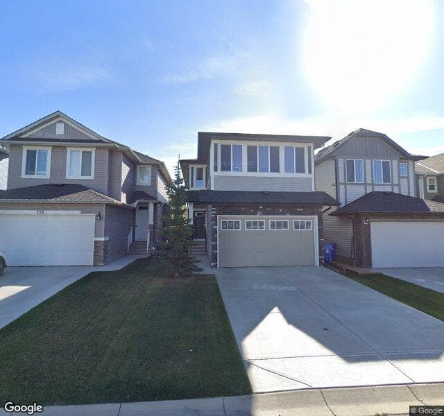 Street view of 296 Chaparral Valley Way SE, Calgary