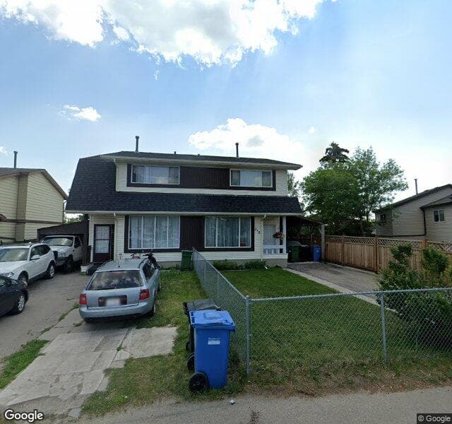 Street view of 218 Radley Place SE, Calgary