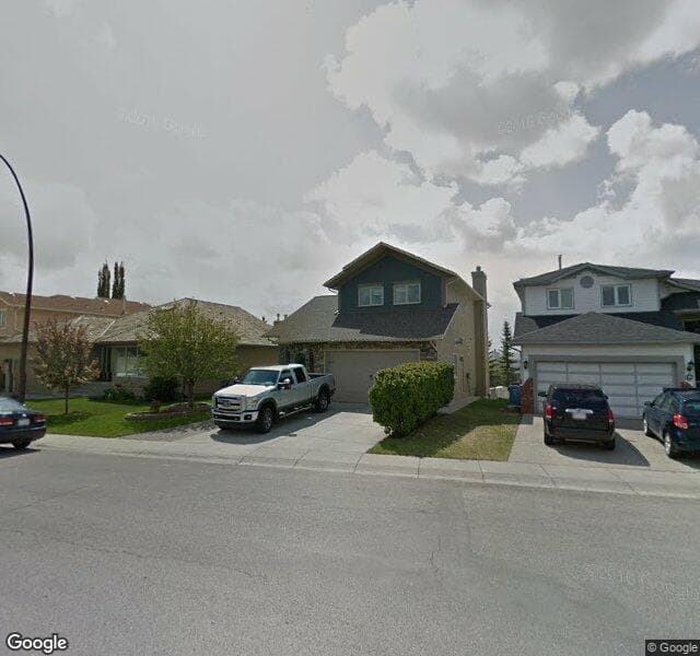 Street view of 243 Scanlon Green NW, Calgary