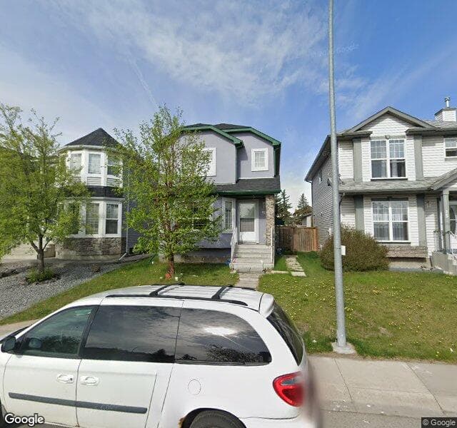 Street view of 71 Taravista Street NE, Calgary