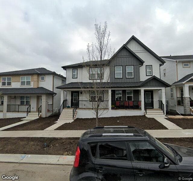 Street view of 104 Veranda Boulevard SW, Calgary