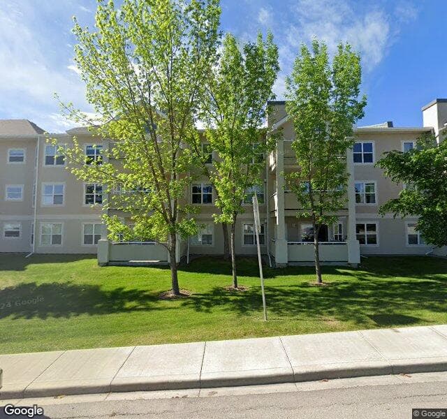 Street view of 110-6900 Hunterview Drive NW, Calgary