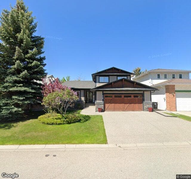 Street view of 148 Wood Valley Drive SW, Calgary