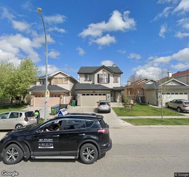 Street view of 218 Everstone Drive SW, Calgary