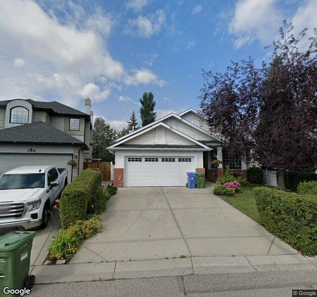 Street view of 232 Valley Ridge Court NW, Calgary