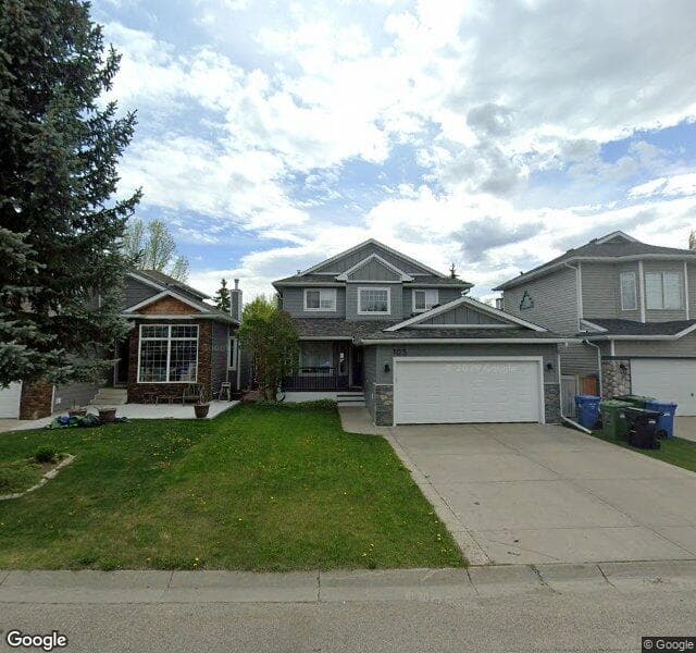 Street view of 105 Chaparral Court SE, Calgary