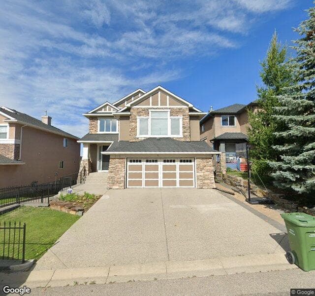 Street view of 118 Aspen Stone Terrace SW, Calgary
