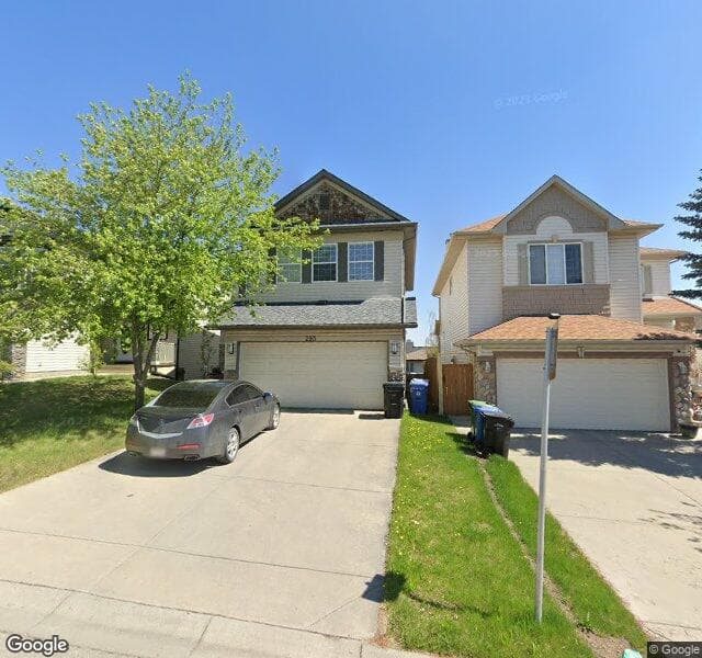 Street view of 293 Panamount Drive NW, Calgary
