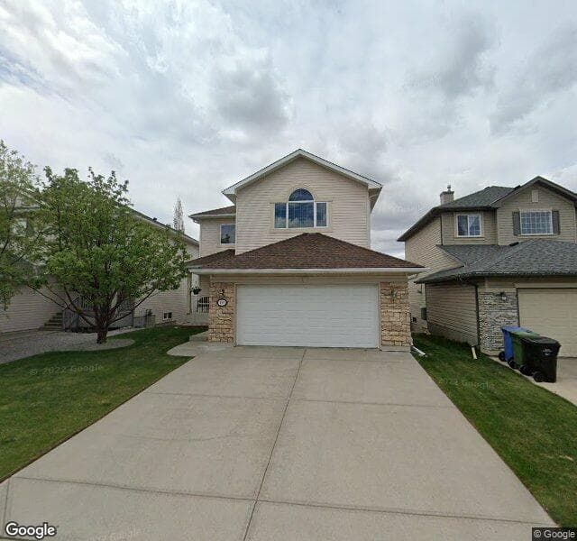 Street view of 169 Rockbluff Close NW, Calgary