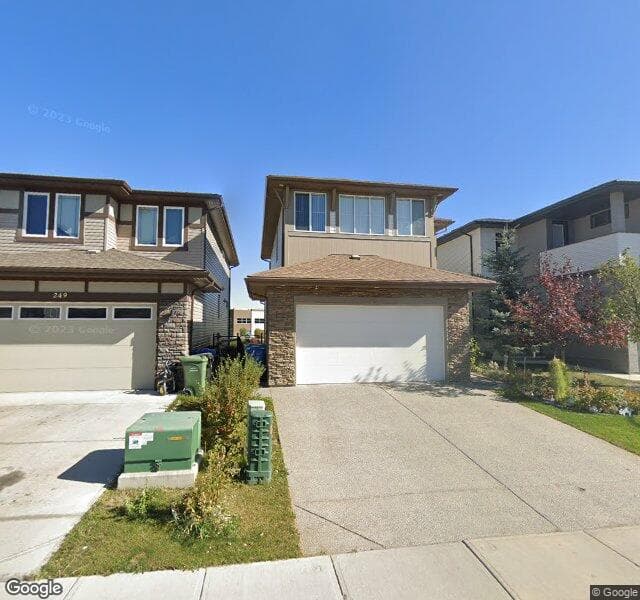 Street view of 253 Walden Square SE, Calgary