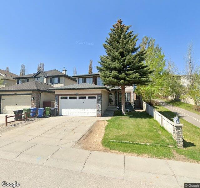 Street view of 254 Panamount Drive NW, Calgary