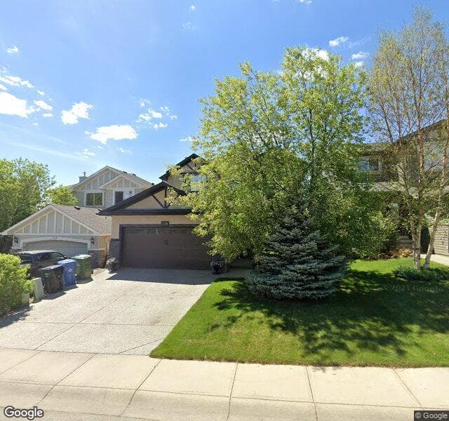 Street view of 108 Hidden Creek Circle NW, Calgary