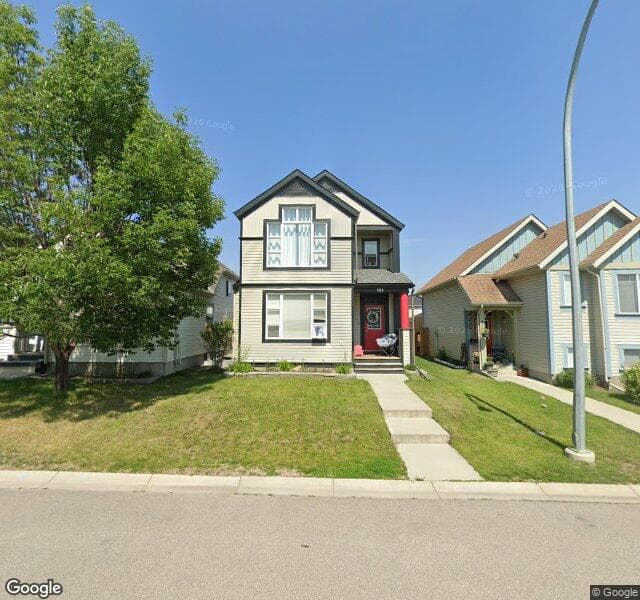 Street view of 121 Copperfield Mews SE, Calgary