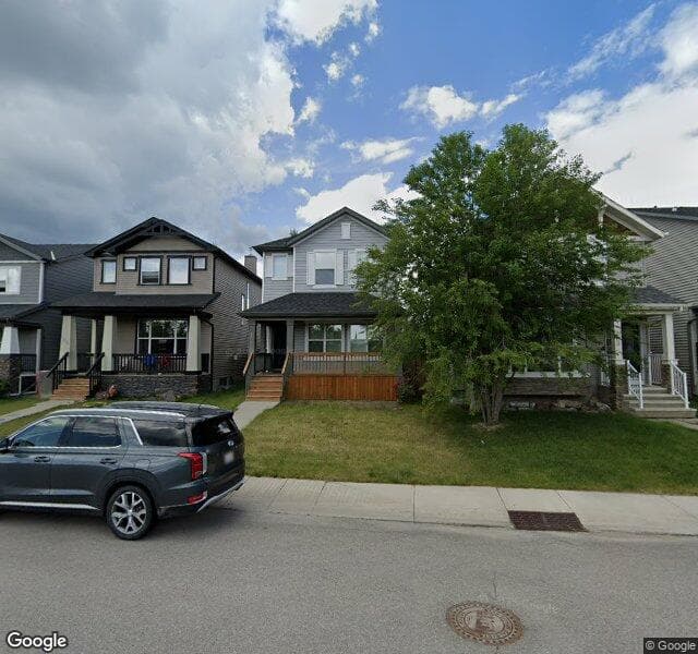 Street view of 107 Silverado Plains Close SW, Calgary