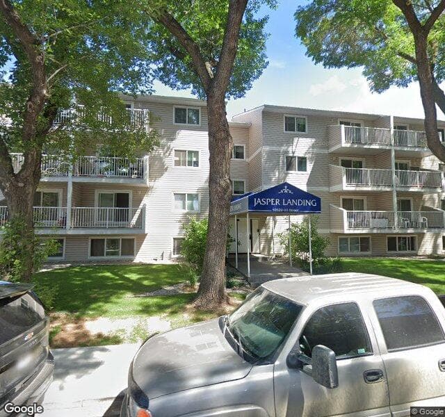 Street view of 411-10529 93 Street NW, Edmonton
