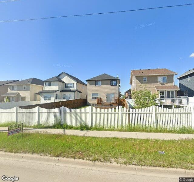 Street view of 117 Saddlefield Place NE, Calgary