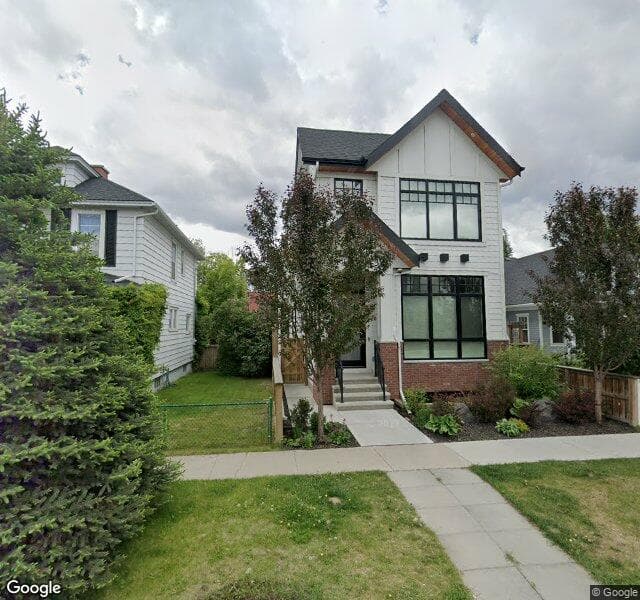 Street view of 1213 8 Avenue SE, Calgary