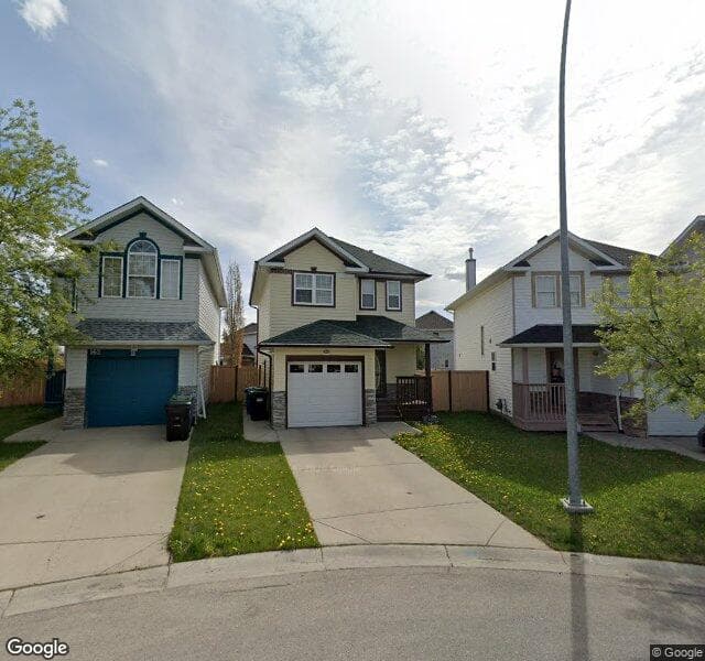 Street view of 158 Coral Springs Mews NE, Calgary