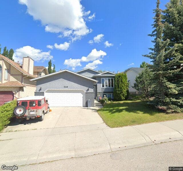 Street view of 348 Hawkwood Boulevard NW, Calgary
