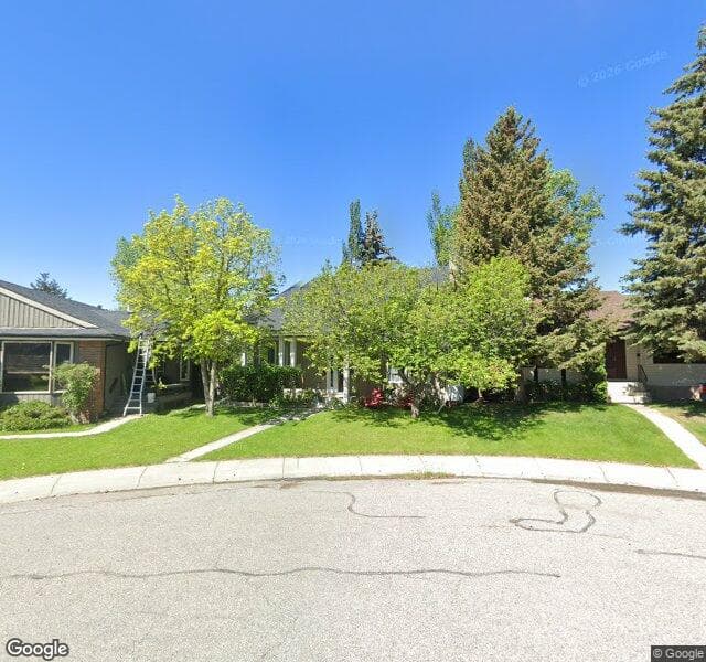 Street view of 108 Woodbrook Close SW, Calgary
