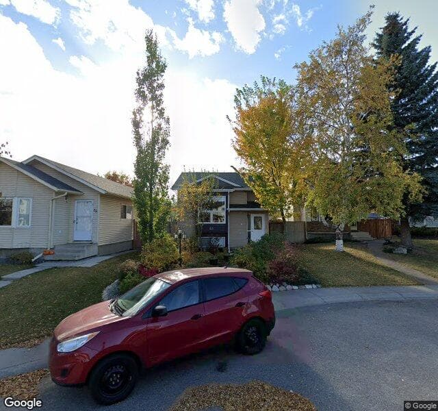 Street view of 43 Riverbirch Place SE, Calgary