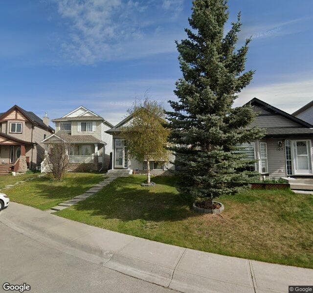 Street view of 163 Taravista Street NE, Calgary