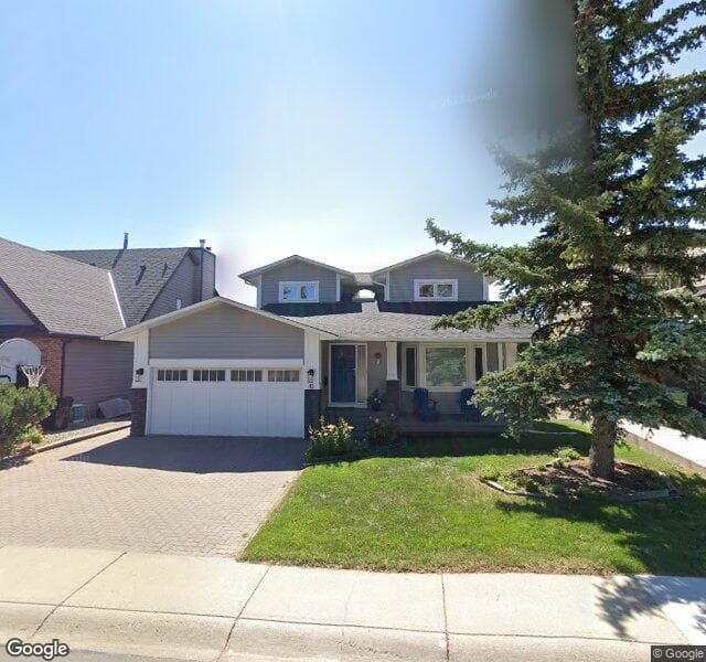 Street view of 43 Stradbrooke Way SW, Calgary