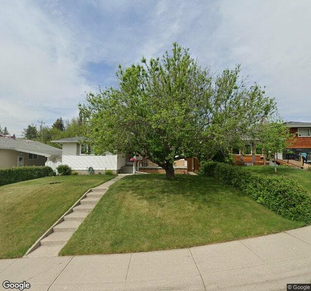 Street view of 5023 Newcombe Place NW, Calgary
