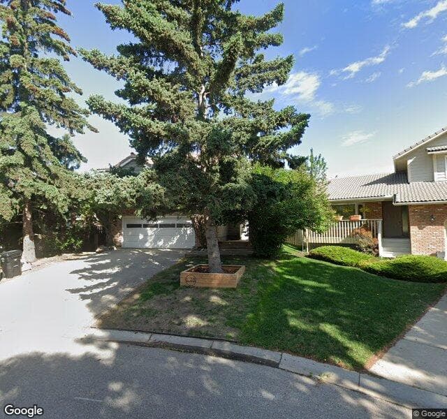 Street view of 36 Hawkcliff Place NW, Calgary